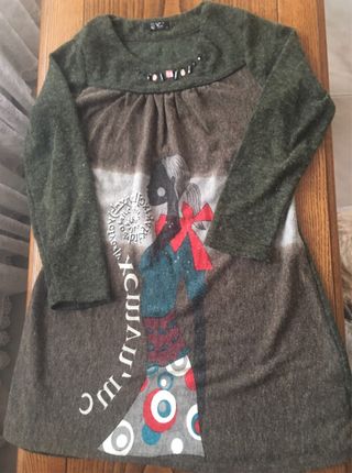 Vestido de invierno mini talla M