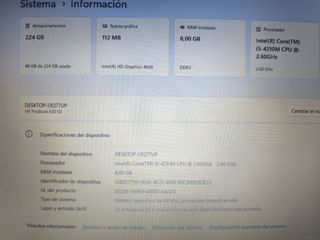 HP Probook 650 G1 i5 8GB RAM 240GB SSD