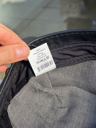 Boina de piel negra talla 61-62