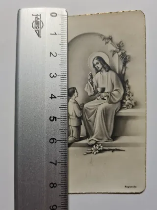 Pequeña estampa religiosa 1946