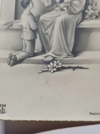 Pequeña estampa religiosa 1946