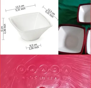 Tris ciotole Omada Design Linea Square Italy