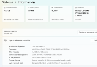 Dell Latitude 5480 i7 16GB 512GB SSD Táctil