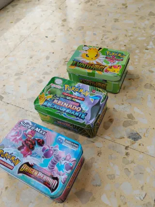 3 Cajas Metálicas Pokémon