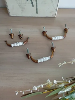 3 Tiradores de mueble vintage