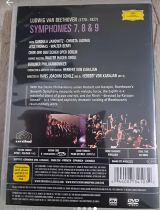 Cofanetto 3 DVD Karajan Beethoven