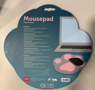 Tappetino Mouse Legami Zampa Rosa Grigio