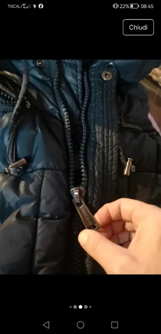 Piumino vera piuma d'oca nero e viola