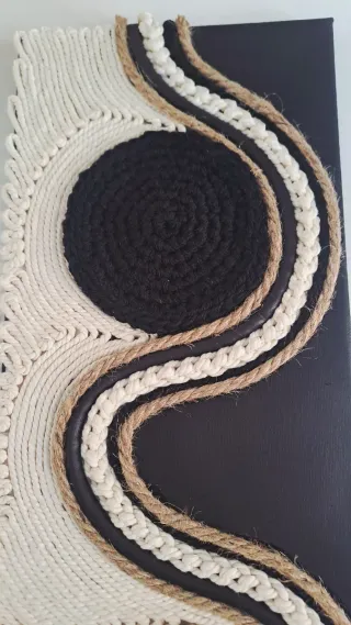 Cuadro Textura Cuerdas Hecho a Mano