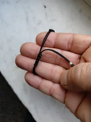 Bracciale cammeo L argento 925 laccio nylon