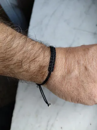 Bracciale cammeo L argento 925 laccio nylon