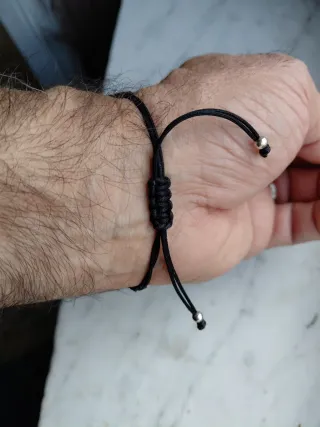 Bracciale cammeo L argento 925 laccio nylon