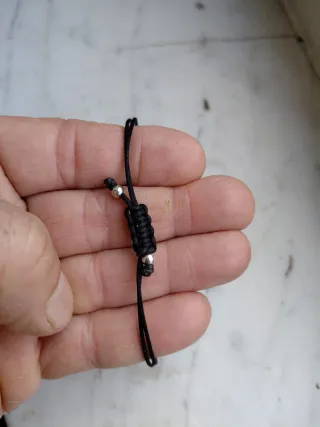 Bracciale cammeo L argento 925 laccio nylon