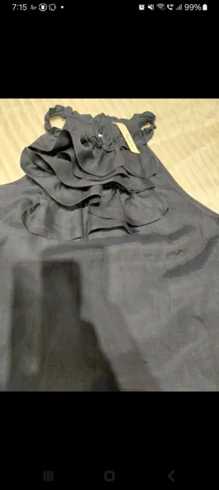 Blusa Pepe Jeans azul marino T40 , algodón y seda.