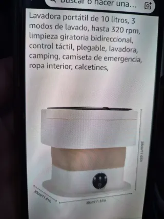 Mini lavadora camping