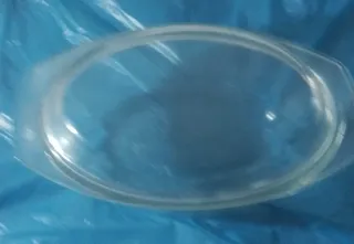 Fuente de cristal con tapadera ovalada