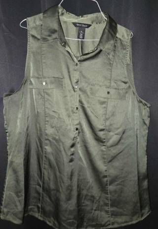 Blusa sin mangas White House Black Market XL verde