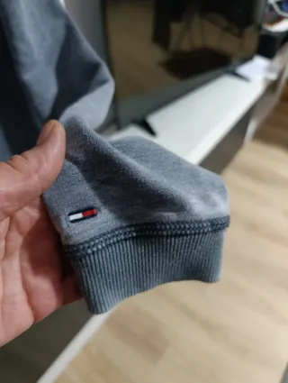 Sudadera hombre azul grisáceo con bolsillo