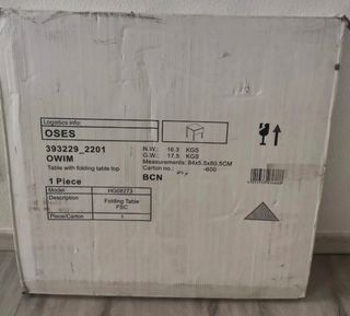 Mesa extensible blanca metal y madera