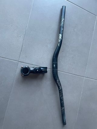 Manillar y potencia de bicicleta