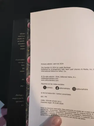 El Familiar de Leigh Bardugo 1a edición