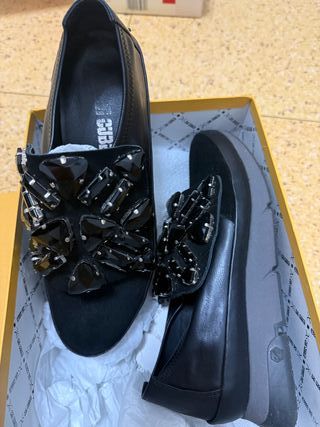 Botín de piel negro mujer talla 37