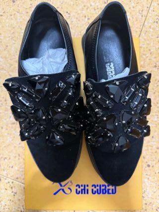 Botín de piel negro mujer talla 37