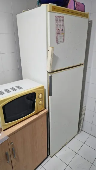 Nevera antigua blanca