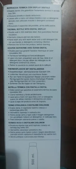 Bottiglia Termica Pantone Blu e Bianca