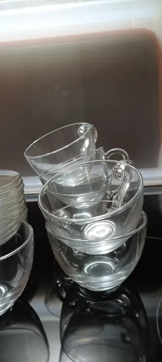 Juego 7 Tazas Café Cristal