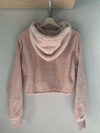 Sudadera rosa corta