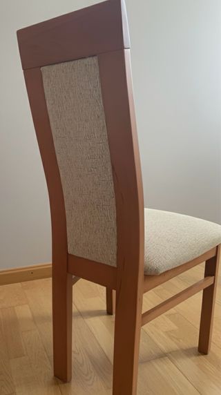 Sillas de salón madera maciza y tela