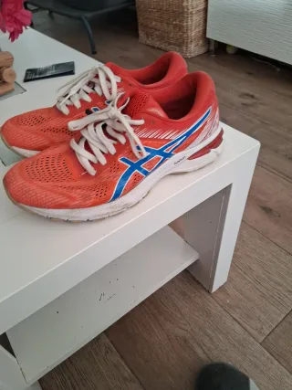 Zapatillas Asics Naranja y Azul
