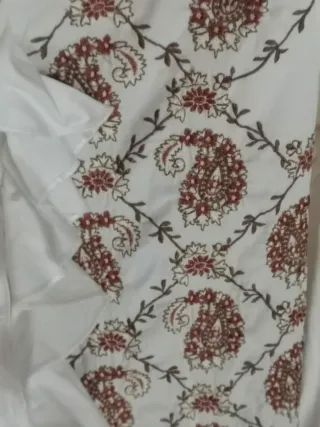 Camisa Flamenco bordada blanca