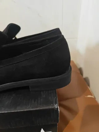 Mocassini Primadonna Nabuk Nero con Catena Oro