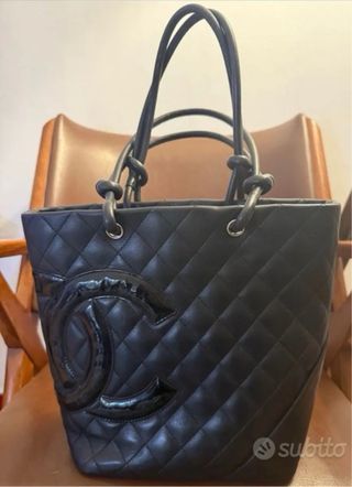 Borsa Chanel Pelle Nera Vernice
