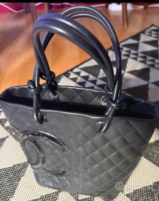 Borsa Chanel Pelle Nera Vernice