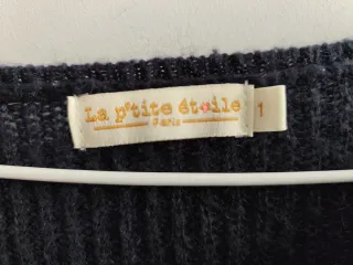 Jersey azul de punto Lá p'tite étoile