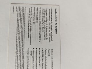 MacBook Air 13" (2019) 256 gb como nuevo