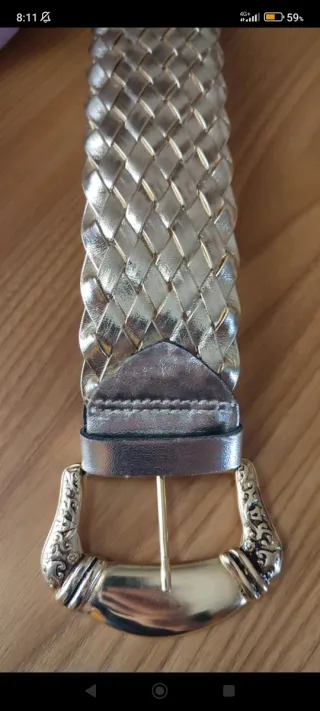 Cintura intrecciata color oro