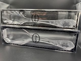 Coppia posate da portata in plexiglass