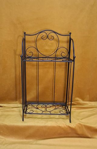 Scaffale ausiliario in ferro nero