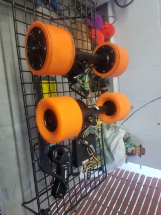 Ruedas patinete eléctrico naranja