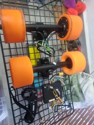 Ruedas patinete eléctrico naranja