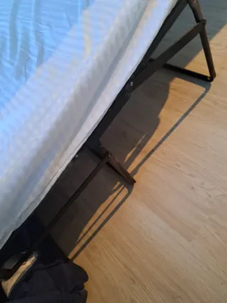 Sofá Cama Tela Azul y Multicolor