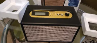 Radio Retro Daewoo Bluetooth Beige/Marrón
