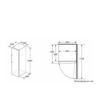 Congelador vertical Balay blanco 3GFF563WE