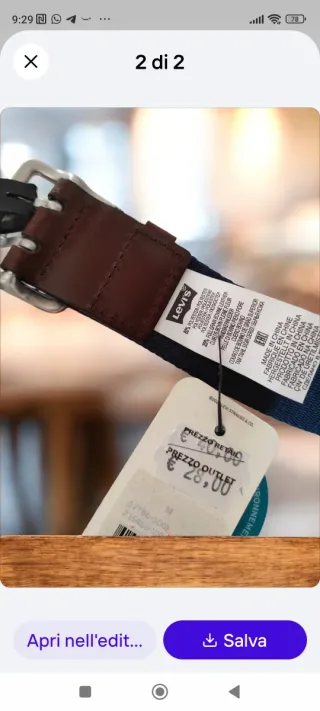 Cintura Levi's blu/marrone