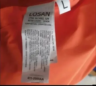 Chaqueta reversible naranja y azul