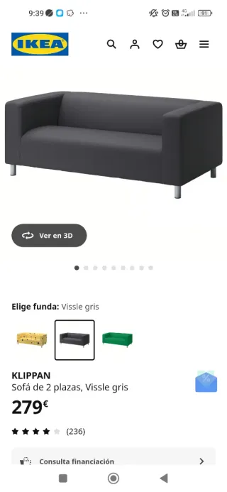Sofá Ikea + funda nueva